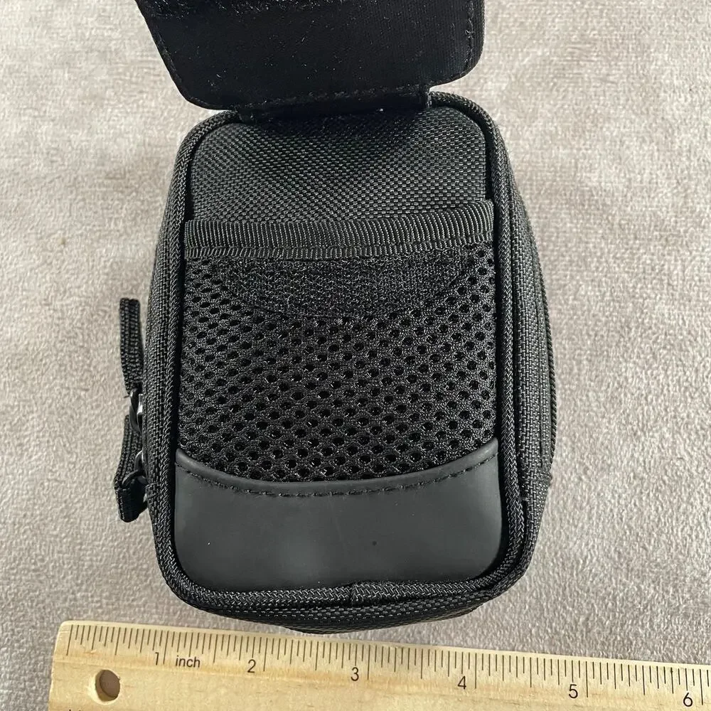 Sony LCS-CSQ Compact Digital Camera Case Bag Black Nylon Mesh Zipper Pouch
